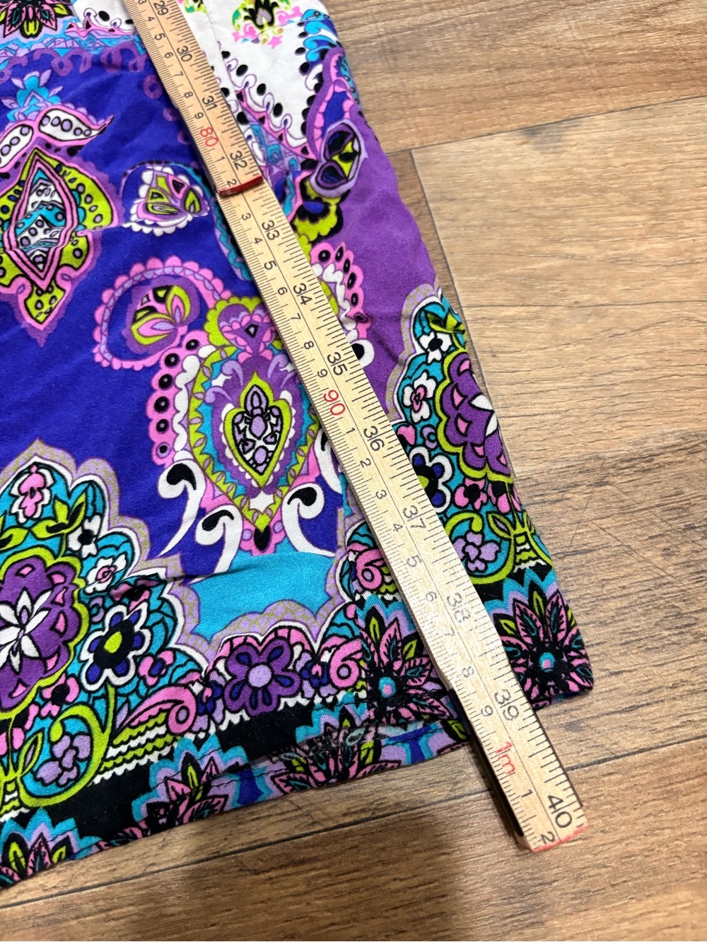 Yummy Plus Women’s Boho Paisley Wide Leg Palazzo Pants Size XL Purple Festival - Picture 3 of 8